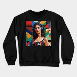 dj girl Crewneck Sweatshirt